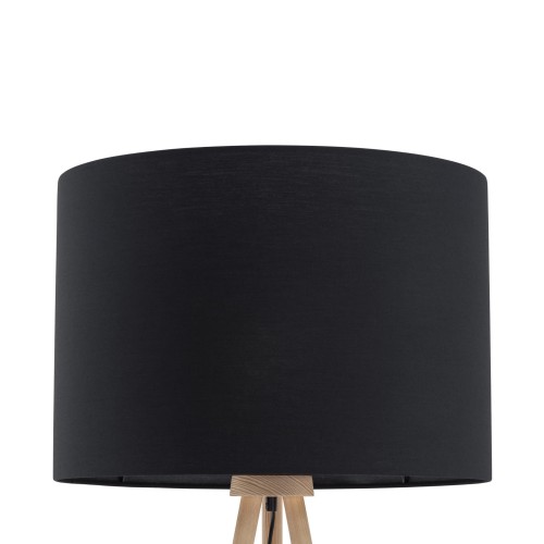 TK LIGHTING TOKYO LAMPA PODŁOGOWA 1-PUNKTOWA tuba sosna czarny 5286 E27 1X15W