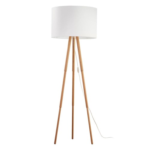 TK LIGHTING TOKYO LAMPA podłogowa 1-PUNKTOWA tuba sosna biały 5287 E27 1X15W