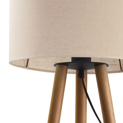 TK LIGHTING TOKYO LAMPA nocna 1-PUNKTOWA tuba sosna len 5291 E27 1X15W