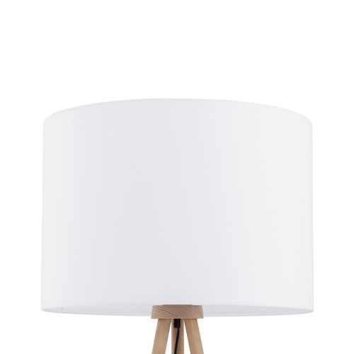 TK LIGHTING TOKYO LAMPA podłogowa 1-PUNKTOWA tuba sosna len 5284 E27 1X15W