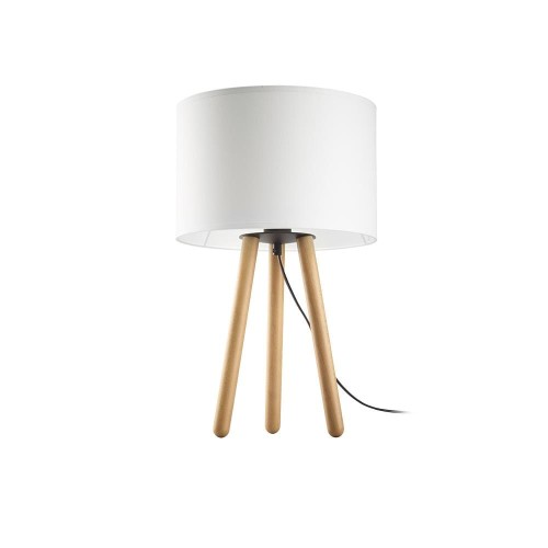 TK LIGHTING TOKYO LAMPA podłogowa 1-PUNKTOWA tuba sosna len 5299 E27 1X15W
