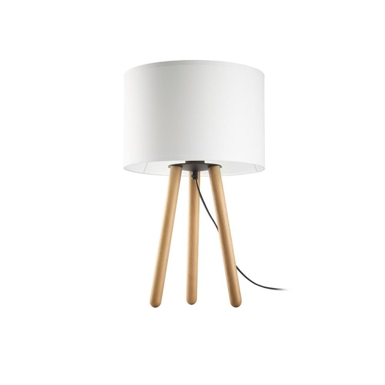 TK LIGHTING TOKYO LAMPA podłogowa 1-PUNKTOWA tuba sosna len 5299 E27 1X15W