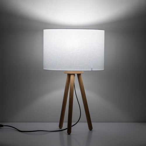 TK LIGHTING TOKYO LAMPA podłogowa 1-PUNKTOWA tuba sosna len 5299 E27 1X15W
