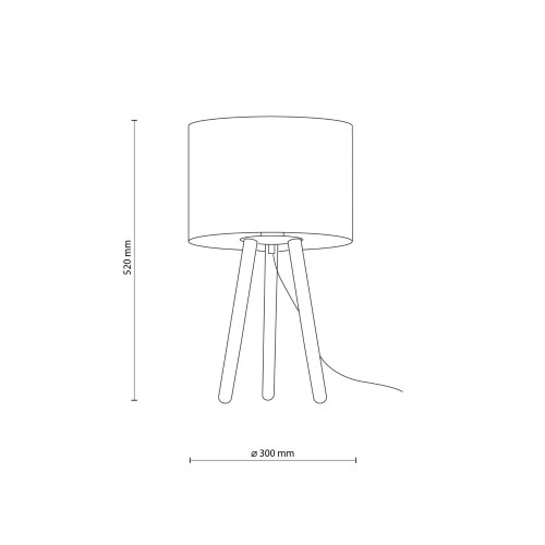 TK LIGHTING TOKYO LAMPA podłogowa 1-PUNKTOWA tuba sosna len 5299 E27 1X15W