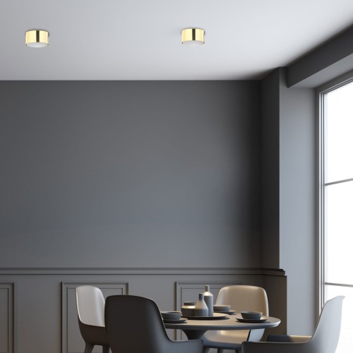 Lampa sufitowa metalowy tuba złota TK Lighting Top 6096 1x10W GX53