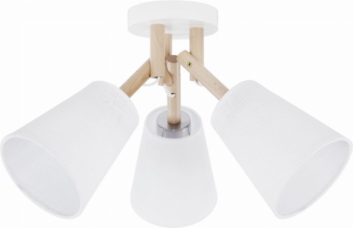 TK Lighting Vaio White 665 plafon lampa sufitowa 3x60W E27 biały drewno