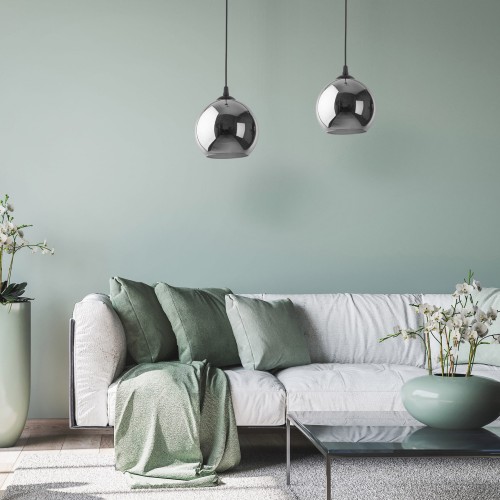 TK Lighting Venezia 5740 lampa wisząca 1x15W E27 czarna grafitowa