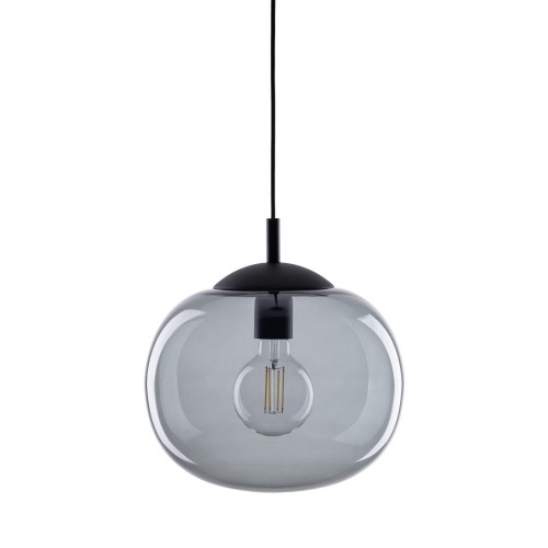 Lampa wisząca nowoczesna klasyczna loft klosz szklany kula dymiony grafitowa czarna TK Lighting Vibe 4837 1x15W E27