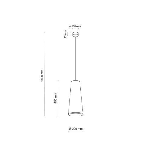 Lampa wisząca nowoczesna loft industrialna abażur materiałowy czarna TK Lighting Zing 10085 1x10W GU10