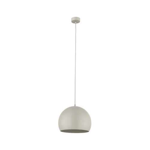 Lampa wisząca loft industrialna okrągły metalowy klosz misa beżowa TK Lighting Zoe 10173 1x15W E27