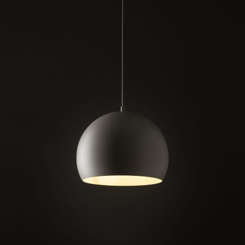 Lampa wisząca loft industrialna okrągły metalowy klosz misa beżowa TK Lighting Zoe 10173 1x15W E27
