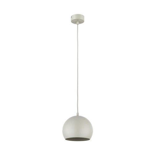 Lampa wisząca loft industrialna okrągły metalowy klosz misa beżowa TK Lighting Zoe 10172 1x15W E27
