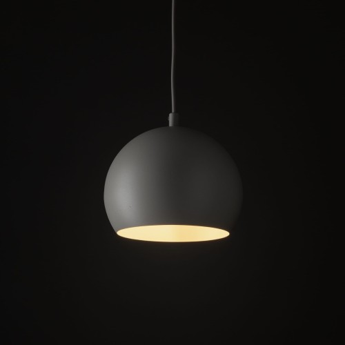 Lampa wisząca loft industrialna okrągły metalowy klosz misa beżowa TK Lighting Zoe 10172 1x15W E27