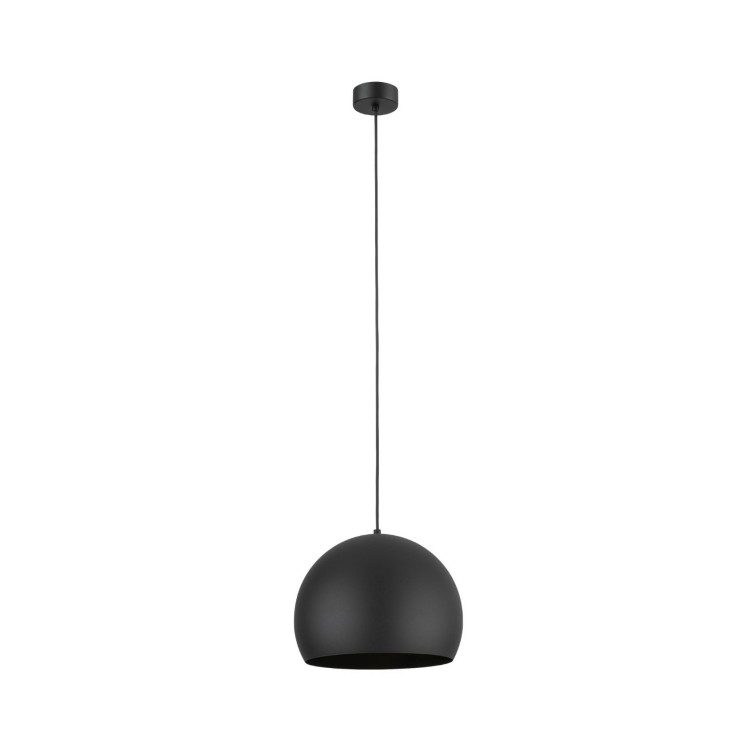 Lampa wisząca loft industrialna okrągły metalowy klosz misa czarna TK Lighting Zoe 10168 1x15W E27