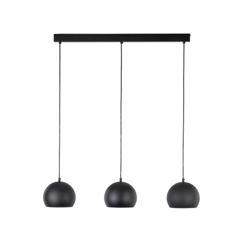 Lampa wisząca nad stół loft industrialna okrągłe metalowe klosze misa czarna TK Lighting Zoe 10169 3x15W E27