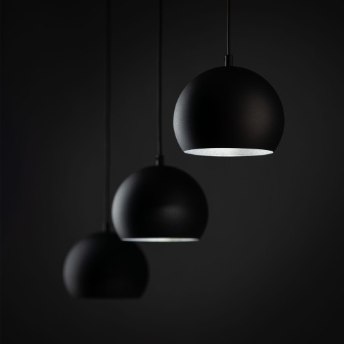 Lampa wisząca nad stół loft industrialna okrągłe metalowe klosze misa czarna TK Lighting Zoe 10169 3x15W E27