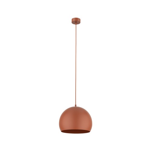 Lampa wisząca loft industrialna okrągły metalowy klosz misa ceglana TK Lighting Zoe 10175 1x15W E27