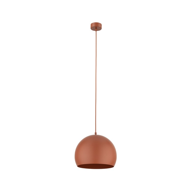 Lampa wisząca loft industrialna okrągły metalowy klosz misa ceglana TK Lighting Zoe 10175 1x15W E27