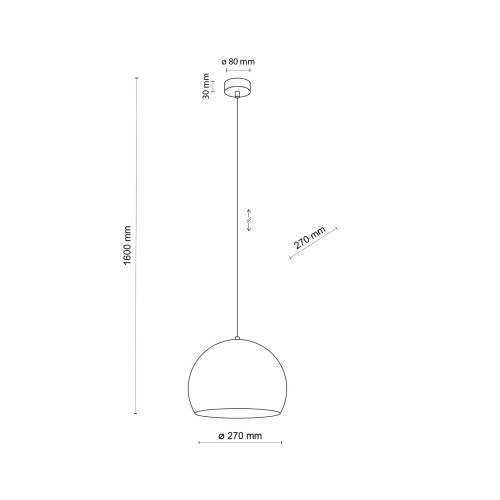 Lampa wisząca loft industrialna okrągły metalowy klosz misa ceglana TK Lighting Zoe 10175 1x15W E27