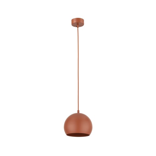 Lampa wisząca loft industrialna okrągły metalowy klosz misa ceglana TK Lighting Zoe 10174 1x15W E27