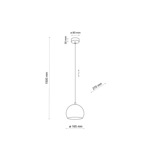 Lampa wisząca loft industrialna okrągły metalowy klosz misa ceglana TK Lighting Zoe 10174 1x15W E27