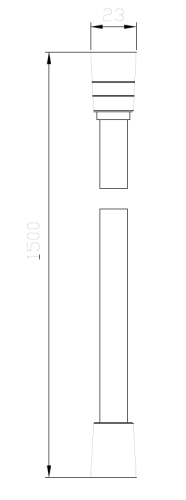 Wąż prysznicowy PVC 150 cm czarny mat Avapax HYDRONE