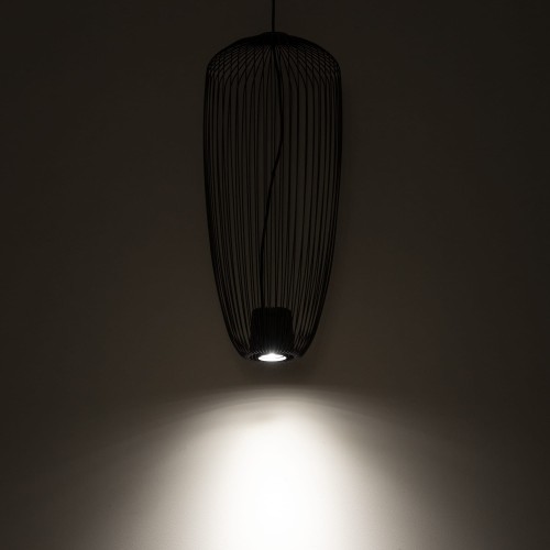 Lampa wisząca z wysokim ażurowym kloszem z cienkich prętów Nowodvorski Pumpkin S 11243