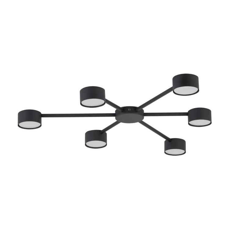 Plafon lampa sufitowa metalowy edison wskazówka patyk Tk Lighting Avia 4692 6x10W GX53 czarny
