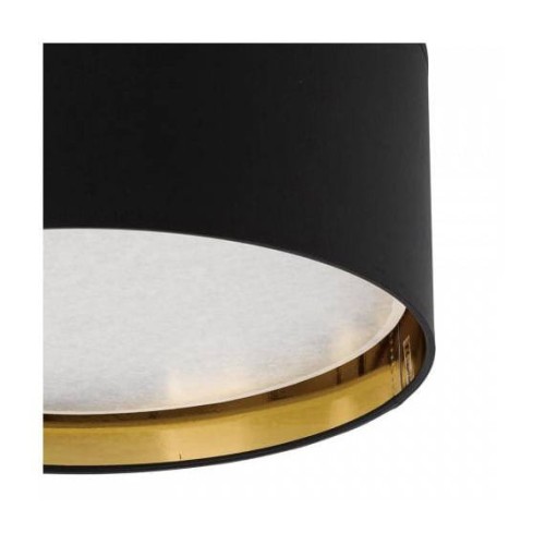 Plafon lampa sufitowa okrągła z abażurem koło TK Lighting Bilbao 3376 4x15W E27 czarny złoty