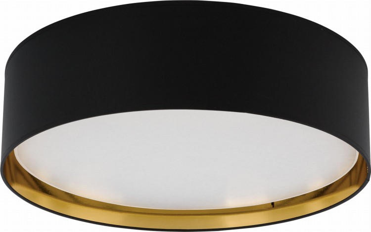 Plafon lampa sufitowa okrągła z abażurem koło TK Lighting Bilbao 3432 4x15W E27 czarny złoty