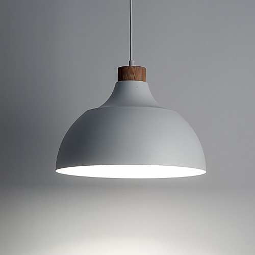 Lampa wisząca z metalowym kloszem stożek misa Tk Lighting Cap 2070 1x60W E27 biała