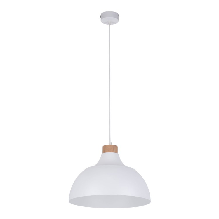 Lampa wisząca z metalowym kloszem stożek misa Tk Lighting Cap 2070 1x60W E27 biała