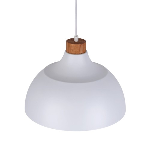 Lampa wisząca z metalowym kloszem stożek misa Tk Lighting Cap 2070 1x60W E27 biała