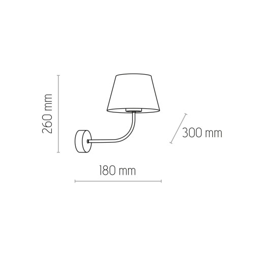 Kinkiet do salonu sypialni z abażurem len TK Lighting Chicago 4186 beżowy czarny