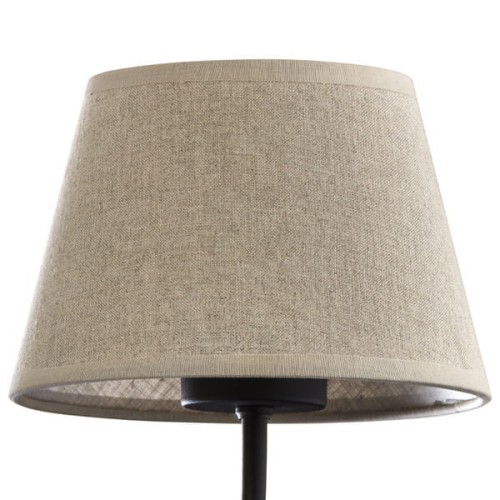 Kinkiet do salonu sypialni z abażurem len TK Lighting Chicago 4186 beżowy czarny