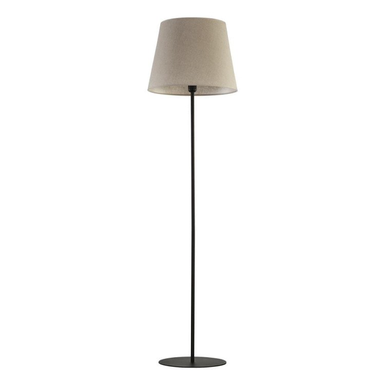 Lampa stojąca podłogowa z abażurem lenTK Lighting Chicago 5151 1x60W E27 czarna beżowa