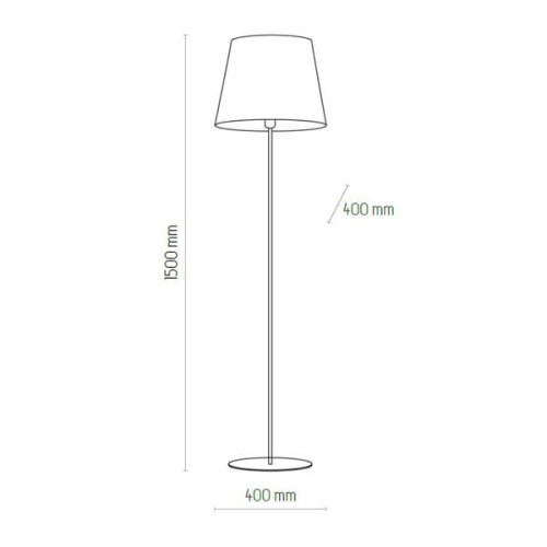 Lampa stojąca podłogowa z abażurem lenTK Lighting Chicago 5151 1x60W E27 czarna beżowa