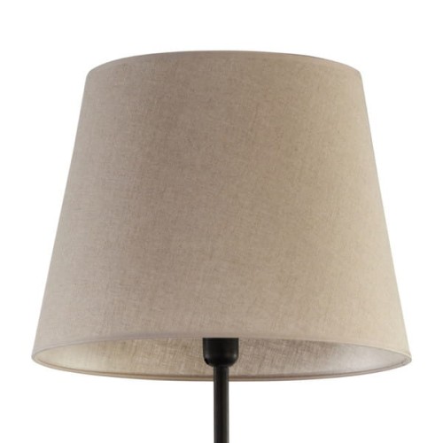 Lampa stojąca podłogowa z abażurem lenTK Lighting Chicago 5151 1x60W E27 czarna beżowa