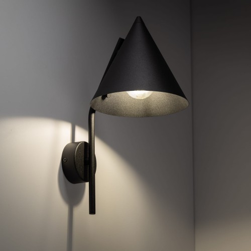 Kinkiet nowoczesny skandynawski loft klosz metalowy stożek czarny TK Lighting Cono 10041 1x15W E27