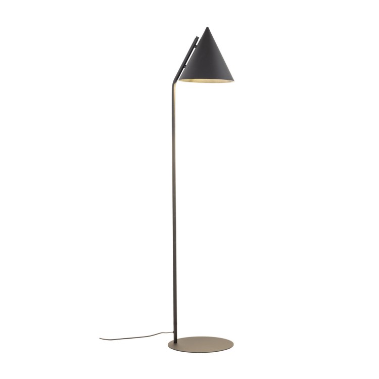 Lampa podłogowa nowoczesna skandynawska loft klosz metalowy stożek czarna TK Lighting Cono 16010 1x15W E27