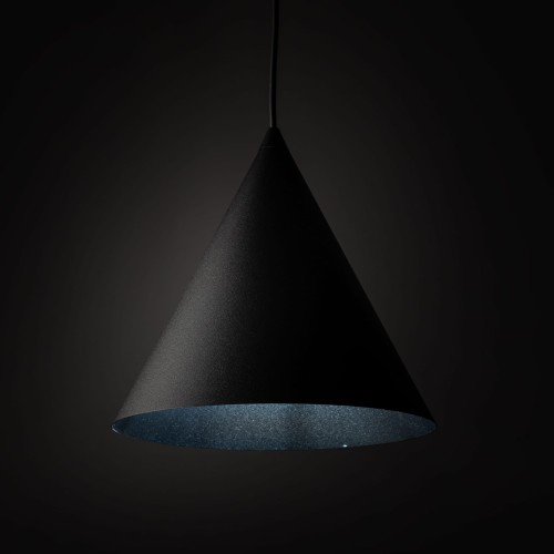 Lampa wisząca nowoczesna skandynawska loft klosz metalowy stożek czarna TK Lighting Cono 6630 1x15W E27
