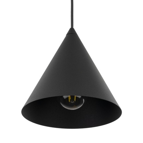 Lampa wisząca nowoczesna skandynawska loft klosz metalowy stożek czarna TK Lighting Cono 10058 1x15W E27