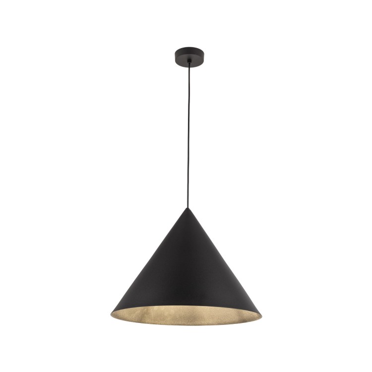 Lampa wisząca nowoczesna skandynawska loft klosz metalowy stożek czarna TK Lighting Cono 10059 1x15W E27