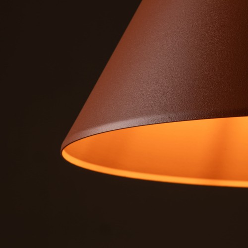Lampa wisząca nowoczesna skandynawska klosz metalowy stożek czerwona TK Lighting Cono 10065 1x15W E27