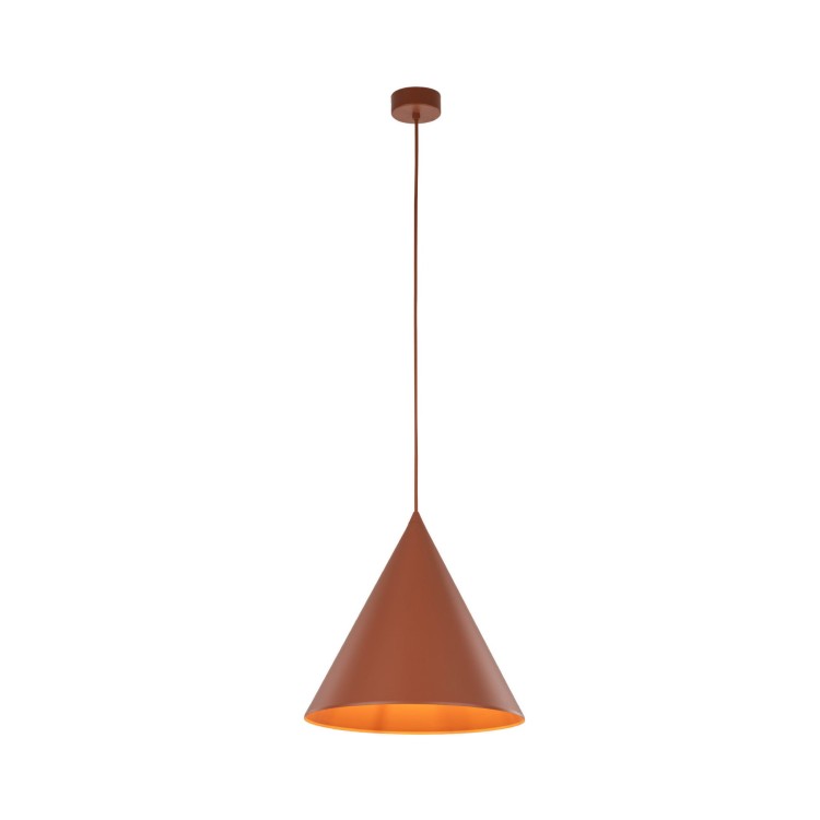 Lampa wisząca nowoczesna skandynawska klosz metalowy stożek czerwona TK Lighting Cono 10065 1x15W E27