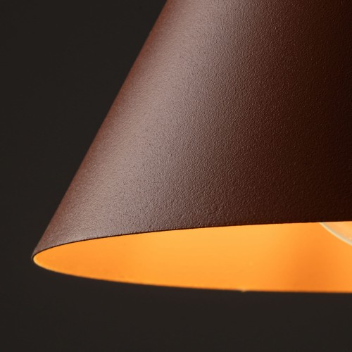 Lampa wisząca nowoczesna skandynawska klosz metalowy stożek czerwona TK Lighting Cono 10076 1x15W E27