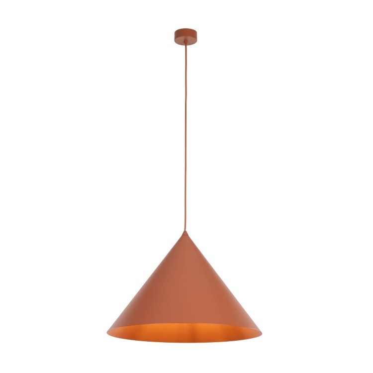 Lampa wisząca nowoczesna skandynawska klosz metalowy stożek czerwona TK Lighting Cono 10089 1x15W E27
