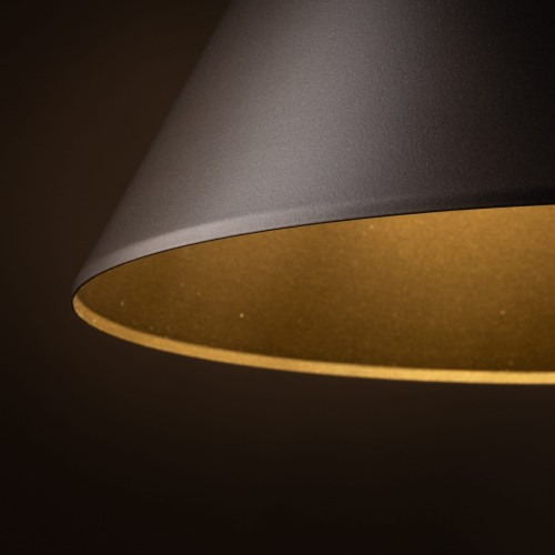 Lampa wisząca nowoczesna skandynawska klosz metalowy stożek brązowa TK Lighting Cono 10038 1x15W E27