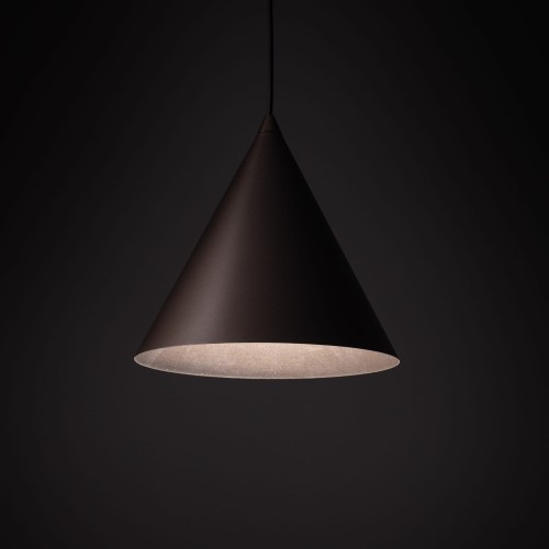 Lampa wisząca nowoczesna skandynawska klosz metalowy stożek brązowa TK Lighting Cono 10037 1x15W E27