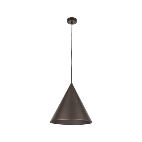 Lampa wisząca nowoczesna skandynawska klosz metalowy stożek brązowa TK Lighting Cono 10037 1x15W E27